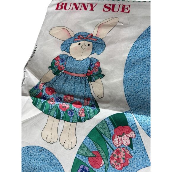 VTG Cranston VIP Bunny Sue Cut & Sew Fabric Panel Doll 23” Stuffed Animal Craft - Picture 1 of 5